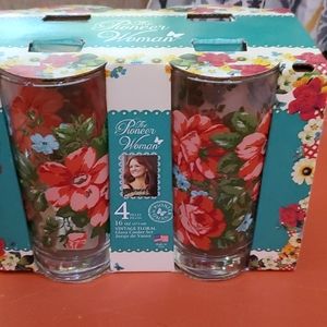 Pioneer Woman Vintage Floral glass coolers